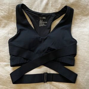 Le Ore XS Black Wrap Tank Top